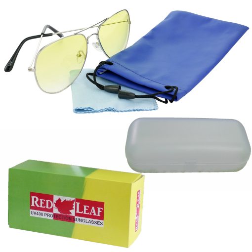 and eyestrain. They can make your eyes look more alert and vibrant. Yellow Pilot Sunglasses also protect your eyes from wind and other flying debris. And