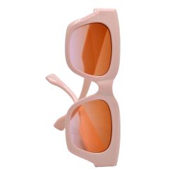 the peach frames add a touch of glamour.