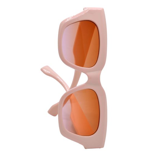 the peach frames add a touch of glamour.