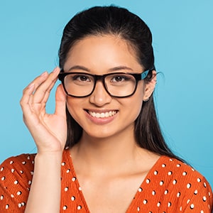 Stylish zero power blue cut computer glasses for women