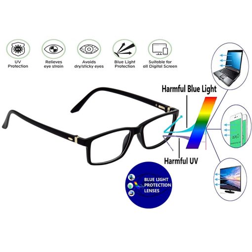 Stylish computer glasses with blue cut lens for men