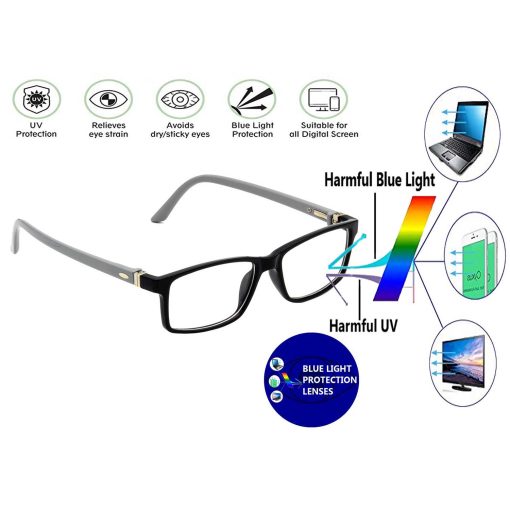 Zero power blue cut computer glasses for kids and adults for eye protection