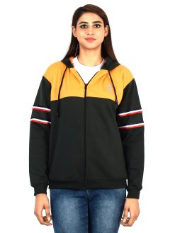 Get this comfortable hoodie for women featuring a convenient zipper design. Perfect for casual wear