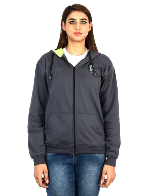 Upgrade your wardrobe with our new stylish hoodie with zip for women. Featuring a convenient zipper design