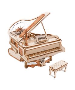 Alternative view of Robotime 223pcs 3D Wooden Puzzle Magic Piano Mechanical Music Box Toy Gift Desk Gift For Men Women Hobby AMK81