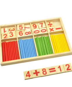 Alternative view of Wooden Montessori early education math toys
