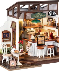 ROBOTIME Rolife No.17 Cafe Miniature House Kit DG162 3D Wooden Building Toys For Gifts DG162