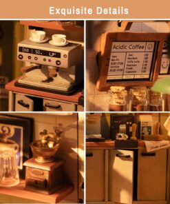 Alternative view of ROBOTIME Rolife No.17 Cafe Miniature House Kit DG162 3D Wooden Building Toys For Gifts DG162