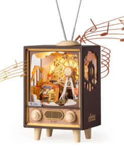 Alternative view of Robotime Rolife Sunset Carnival Music Boxes With Lights For Kids Adults Home Decoration Luxurious Design 3D Wooden Puzzle Toys