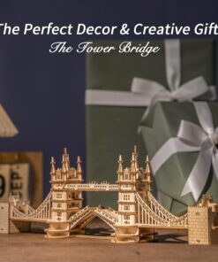 Alternative view of ROBOTIME 3D Wooden Puzzle London Tower Bridge Model Kit For Adults Xmas Gifts TG412