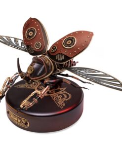 Robotime Rokr Metal 3D Puzzles Games Rhinoceros Beetle Punk Style Gift For Birthday Easy Assembly Mechanical Design Toys - MI01