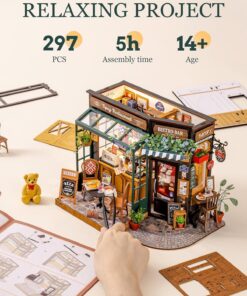 Alternative view of Rolife DIY Miniature House Kit Model Kits For Adults To Build Home Desk Bookshelf Decoration Tipsy Restaurant Craft Kits Hobbies For Adults Gift Idea For Girls Boys Kids