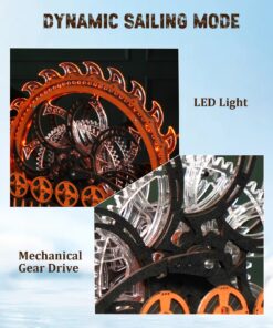 Alternative view of ROKR Dragon Boat Electric Mechanical 3D Wooden Puzzle Toys Games Teens Gift