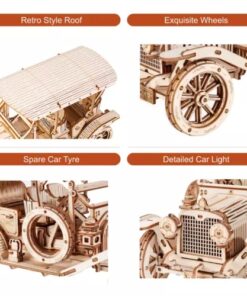 Alternative view of ROKR 3D Wooden Puzzle DIY Model Vintage Car MC801 Building Toys Gifts For Teens