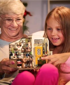 Alternative view of ROBOTIME Rolife Happy Kitchen Dollhouse Minature House DIY Wooden Puzzle With LED Light DG159